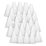 Cone Maciço De Isopor 9x 6cm Pacote Com 25 Unidades Styrofor