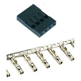 Conector Alojamento C/ Terminais Fêmea 04 Vias 2,54mm Kit 50