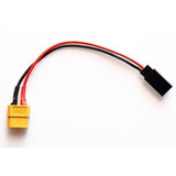 Conector Cabo Xt60 Femea Para Futaba Macho 15cm Adaptador Rc