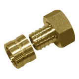 Conector Conexão Pex Água Fixo Fêmea Metálico 1/2 - Amanco Cor Bronze