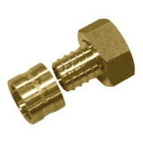 Conector Conexão Pex Água Fixo Fêmea Metálico 20mm X 1/2 