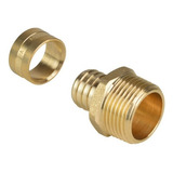 Conector Conexão Pex Água Fixo Macho Metálico 1/2 - Amanco Cor Bronze