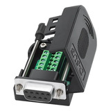 Conector Db9 Rs232 Fêmea Com Borne P/ Cabo Serial Ihm E Clp
