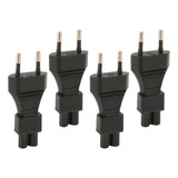 Conector De Alimentação Eu Plug To Iec320 C5, 4 Unidades, Ad