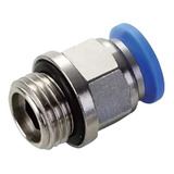 Conector Engate Rápido Tubo Pu 12mm X Rosca 1/2 Bsp -4 Peças