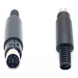Conector Mini Din 6 Pinos Macho P/cabo --05 Pares