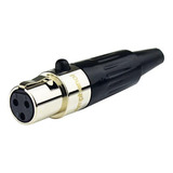 Conector Mini Xlr Fêmea De Linha