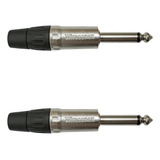 Conector P10 Macho Linha Mono - Wireconex - Kit 02 Unidades