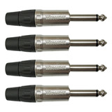 Conector P10 Macho Linha Mono - Wireconex - Kit 04 Unidades