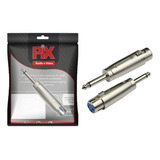 Conector Plug Adaptador Xlr Cannon Fêmea Para P10 Macho Mono