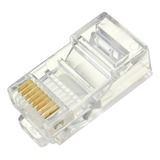 Conector Plug Rj45 Cat5e Cabo De Rede Utp Pacote 50 Peças