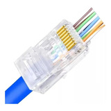 Conector Plug Rj45 Ez Vazado Passagem