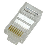 Conector Rj45 8 Vias Cat 6 Pacote Com 50 Peças Otimo Produto