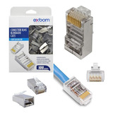 Conector Rj45 Blindado Cat5e Para Cabo De Rede Banhado Ouro