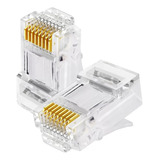 Conector Rj45 Cat6 Banho De Ouro