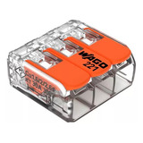 Conector Wago Compacto Emenda 3 Fios Modelo 221-613 Kit 10un
