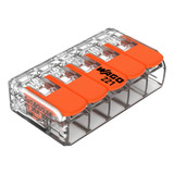 Conector Wago Compacto Emenda 5 Fios Modelo 221-615 3 Peças