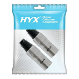 Conector Xlr Macho De Linha 3 Pinos Hyx Hx001m 2 Unidades