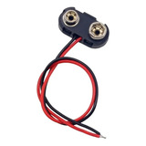 Conector/clip Para Bateria 9v Plástico Rígido 10 Unidades Cor Preto T 10