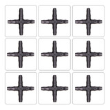 Conexão Cruzeta Irrigação Microtubo 4mm - Kit 25pc