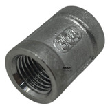 Conexão Emenda Aço Inox 304 Luva Fêmea Rosca 1/4 Bsp