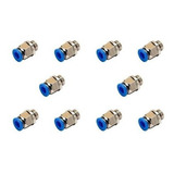 Conexão Engate Rápido Rosca/macho 1/4 X Mangueira 8mm -10un.