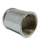 Conexão Luva Metal Latão Cromado Roscas Fêmeas 1/2 Agua/gas