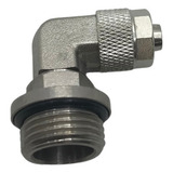 Conexão Pneumática Cotovelo Metal 2 Toques 10mm X Rosca 1/4