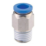 Conexão Pneumática Reta Macho Rosca 1/2 Npt Tubo 10mm -4 Pçs