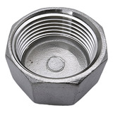 Conexão Tampão Luva Hex Rosca Bsp Fêmea Inox 304 - 1 Pol