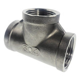 Conexão Te Femea Aço Inox 304 Rosca 1/4`` Bsp