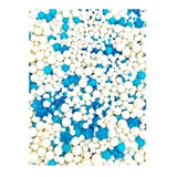 Confeito De Açúcar Sprinkles Azul/branco