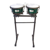 Congas Compactas Verde + Suporte Rack