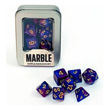 Conj. 7 Dados Marble Rpg (d4,