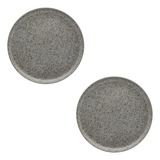 Conj 2 Pratos Sobremesa 20cm Oxford Orgânico Flat Gray Hotel