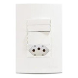 Conj 4x2 C/ 3 Interruptores + Tomada 20a Sleek - Margirius Cor Branco