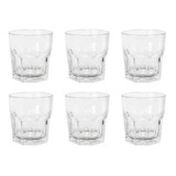 Conj 6 Copo Jade 310ml Pequeno Cozinha Vidro Buffet 0864