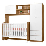 Conjugado Infantil Berço E Armario 4 Pt 999150 Nature Branco