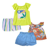 Conjuntinho Meninas Carter's Kit 02 Peças Infantil Colorido