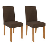 Conjunto 02 Cadeiras Estofadas Sala De Jantar Maia Cimol 