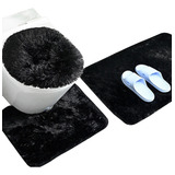 Conjunto 03 Peças Jogo Tapete Banheiro Antiderrapante Soft