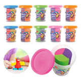 Conjunto 10 Massas De Modelar P/ Crianças Infantil Cheirosa