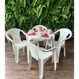 Conjunto 10 Mesas E 40 Cadeiras Poltrona Super Resistente