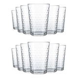 Conjunto 12 Copo 265ml Vidro Elegante Multiuso Batuque Nadir