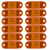 Conjunto 12 Lanternas Vigia Teto Caminhão Baú 2 Led Bivolt 