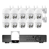 Conjunto 16 Câmeras Ip Dome Mini Speed Wifi Dvr Nvr Protec