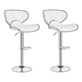 Conjunto 2 Banquetas Branca Gávea Travel Max Acabamento Da Estrutura Cromado Cor Branco