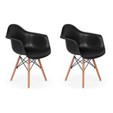 Conjunto 2 Cadeiras Charles Eames Wood