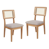Conjunto 2 Cadeiras Estofadas Com Tela Wt