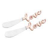 Conjunto 2 Espátulas Zamac Love 13x3cm
